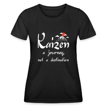 Kaizen : un voyage, pas une destination - T-shirt sport Femme - noir - Devant - AI Model Female 172 light (172cm)
