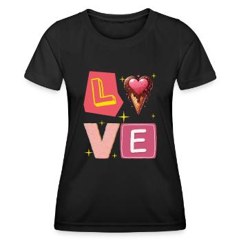 Chocolate Cream - Gourmand and Mignon Sweet Love - Women's Functional T-Shirt - black - Front - AI Model Female 172 light (172cm)