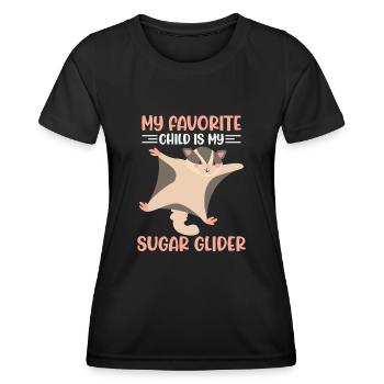 Sugar glider - Women's Functional T-Shirt - black - Front - AI Model Female 172 light (172cm)