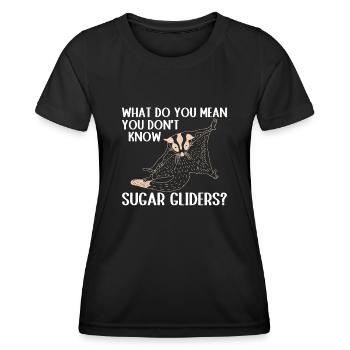 Sugar glider - Women's Functional T-Shirt - black - Front - AI Model Female 172 light (172cm)