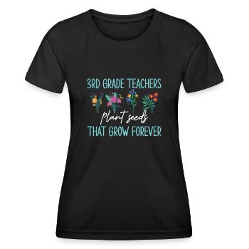 Appréciation du professeur d’histoire Cours d’histoire - T-shirt sport Femme - noir - Devant - AI Model Female 172 light (172cm)