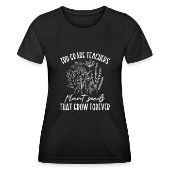 Appréciation du professeur d’histoire Cours d’histoire - T-shirt sport Femme - noir - Devant - AI Model Female 172 light (172cm)