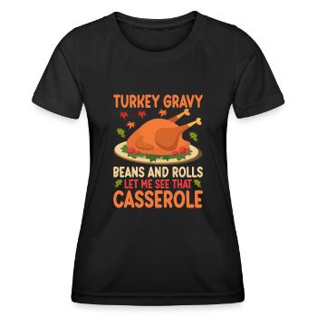 Trruthahn Thanksgiving Conception drôle - T-shirt sport Femme - noir - Devant - AI Model Female 172 light (172cm)