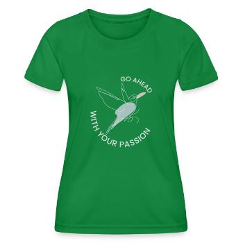 Design inspirant de colibri - T-shirt sport Femme - vert - Devant - AI Model Female 172 dark (172cm)