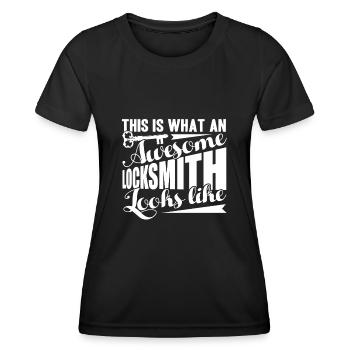 Locksmith Awesome Locksmith Looks Like - Women's Functional T-Shirt - black - Front - AI Model Female 172 light (172cm)