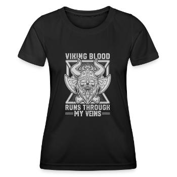 Wikinger Mythos Odin Ravens Huginn - Frauen Funktions-T-Shirt - Schwarz - Vorne - AI Model Female 172 light (172cm)