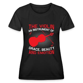 Violin Musicians, Violin Teachers, Violin Lovers - Women's Functional T-Shirt - black - Front - AI Model Female 172 light (172cm)