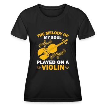 Violin Musicians, Violin Teachers, Violin Lovers - Women's Functional T-Shirt - black - Front - AI Model Female 172 light (172cm)