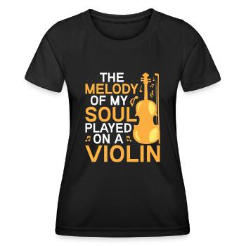 Violin Musicians, Violin Teachers, Violin Lovers - Women's Functional T-Shirt - black - Front - AI Model Female 172 light (172cm)