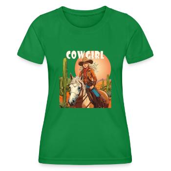 FEMME CHEVAUCHANT - T-shirt sport Femme - vert - Devant - AI Model Female 172 dark (172cm)
