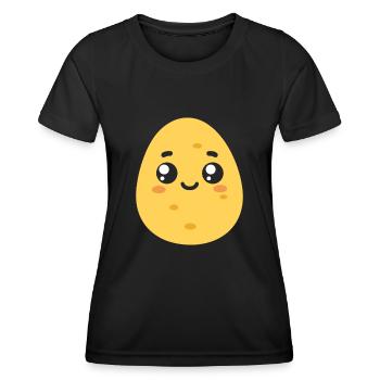 Kartoffel - Frauen Funktions-T-Shirt - Schwarz - Vorne - AI Model Female 172 light (172cm)