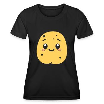 Kartoffel - Frauen Funktions-T-Shirt - Schwarz - Vorne - AI Model Female 172 light (172cm)