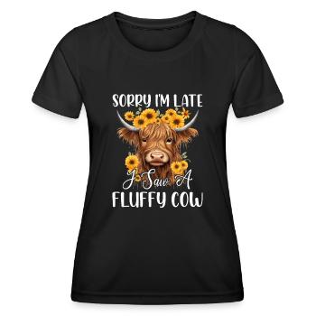 Schottisches Hochlandrind für Landwirte - Frauen Funktions-T-Shirt - Schwarz - Vorne - AI Model Female 172 light (172cm)