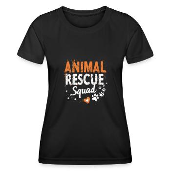 Tierfreund Haustier Rettung Dienst - Frauen Funktions-T-Shirt - Schwarz - Vorne - AI Model Female 172 light (172cm)