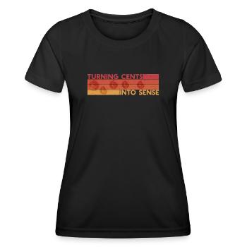 Numismatics Coin Collector Passion - Women's Functional T-Shirt - black - Front - AI Model Female 172 light (172cm)
