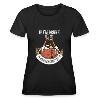 Wenn Ich Betrunken Bin, Ist Es Die Schuld Meiner - Frauen Funktions-T-Shirt - Schwarz - Vorne - AI Model Female 172 light (172cm)