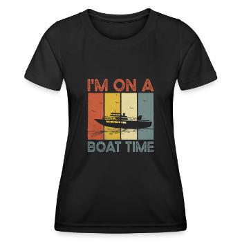 I'm On A Boat Time Paddle Boat - Women's Functional T-Shirt - black - Front - AI Model Female 172 light (172cm)