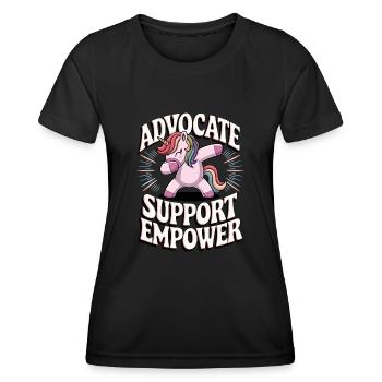 Support Empower advocates - Women's Functional T-Shirt - black - Front - AI Model Female 172 light (172cm)