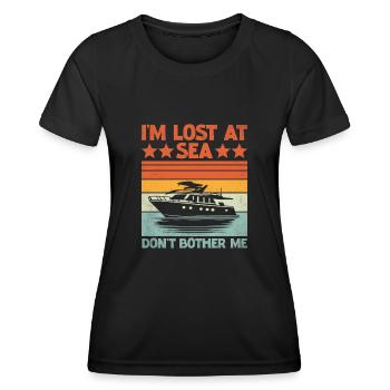 I'm Lost At Sea Don't Bother Me Paddle Boat - Frauen Funktions-T-Shirt - Schwarz - Vorne - AI Model Female 172 light (172cm)