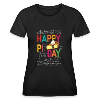 Happy Pi Day Math Fans Quadratic Formulas - Women's Functional T-Shirt - black - Front - AI Model Female 172 light (172cm)