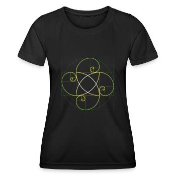 Design géométrique pour les amateurs de balises Pi - T-shirt sport Femme - noir - Devant - AI Model Female 172 light (172cm)