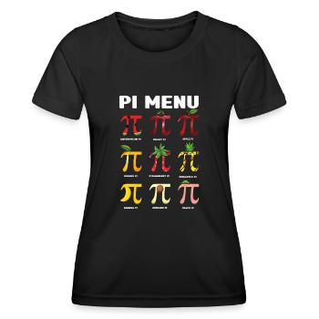 Pi Menü Obst Pi Day Lustige Mathematik Kunst - Frauen Funktions-T-Shirt - Schwarz - Vorne - AI Model Female 172 light (172cm)