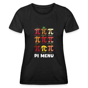 Pi Menu Day : Découvrez la variété fruitée Pi Day - T-shirt sport Femme - noir - Devant - AI Model Female 172 light (172cm)
