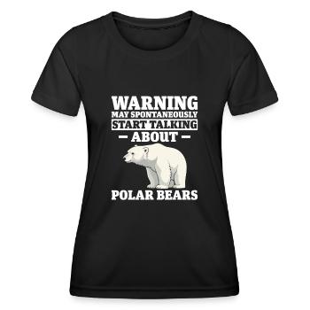 Lustige Eisbären Bedrohte Spezies Arktis - Frauen Funktions-T-Shirt - Schwarz - Vorne - AI Model Female 172 light (172cm)