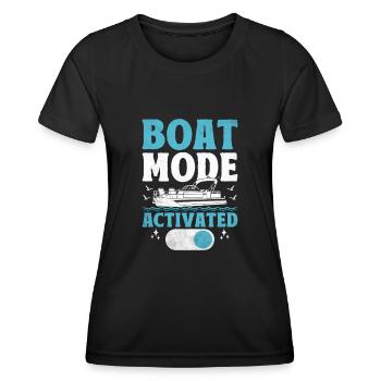 Boat Mode Activated Paddle Boat - Women's Functional T-Shirt - black - Front - AI Model Female 172 light (172cm)