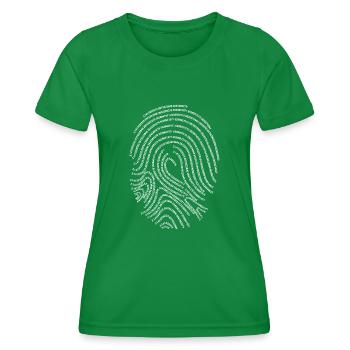 Pi Day: Mathematischer Fingerabdruck - Frauen Funktions-T-Shirt - Kelly Green - Vorne - AI Model Female 172 dark (172cm)