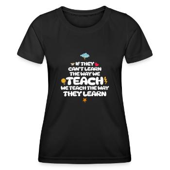 Autismus-Bewusstsein SPED Lehrer lernen - Frauen Funktions-T-Shirt - Schwarz - Vorne - AI Model Female 172 light (172cm)