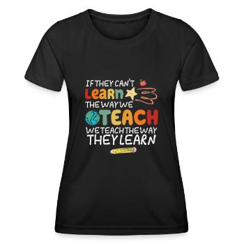 Autismus-Bewusstsein SPED Lehrer lernen - Frauen Funktions-T-Shirt - Schwarz - Vorne - AI Model Female 172 light (172cm)