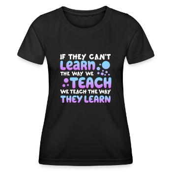 Autismus-Bewusstsein SPED Lehrer lernen - Frauen Funktions-T-Shirt - Schwarz - Vorne - AI Model Female 172 light (172cm)