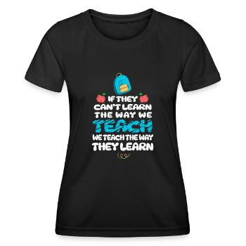 Autismus-Bewusstsein SPED Lehrer lernen - Frauen Funktions-T-Shirt - Schwarz - Vorne - AI Model Female 172 light (172cm)