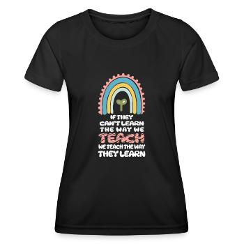 Autismus-Bewusstsein SPED Lehrer lernen - Frauen Funktions-T-Shirt - Schwarz - Vorne - AI Model Female 172 light (172cm)