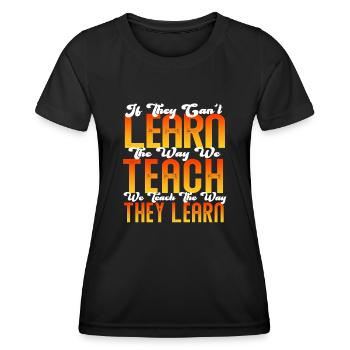 Autismus-Bewusstsein SPED Lehrer lernen - Frauen Funktions-T-Shirt - Schwarz - Vorne - AI Model Female 172 light (172cm)