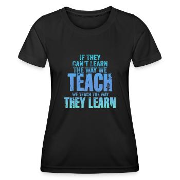 Autismus-Bewusstsein SPED Lehrer lernen - Frauen Funktions-T-Shirt - Schwarz - Vorne - AI Model Female 172 light (172cm)