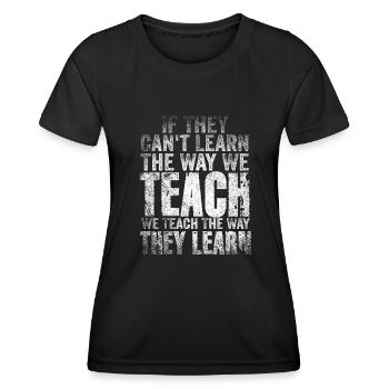 Autismus-Bewusstsein SPED Lehrer lernen - Frauen Funktions-T-Shirt - Schwarz - Vorne - AI Model Female 172 light (172cm)