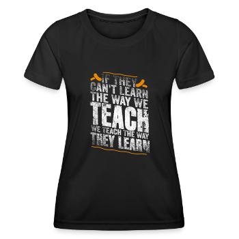 Autismus-Bewusstsein SPED Lehrer lernen - Frauen Funktions-T-Shirt - Schwarz - Vorne - AI Model Female 172 light (172cm)