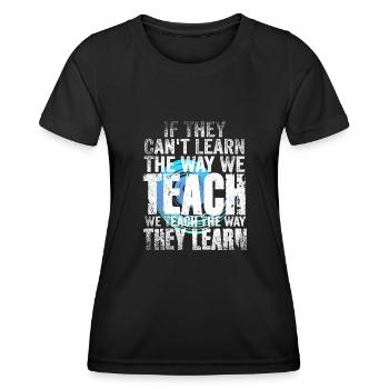 Autism Awareness SPED Teacher Learn - Women's Functional T-Shirt - black - Front - AI Model Female 172 light (172cm)