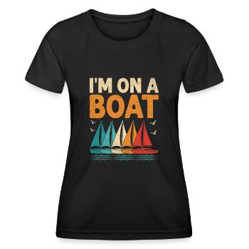 I'm On A Boat Paddle Boat - Women's Functional T-Shirt - black - Front - AI Model Female 172 light (172cm)