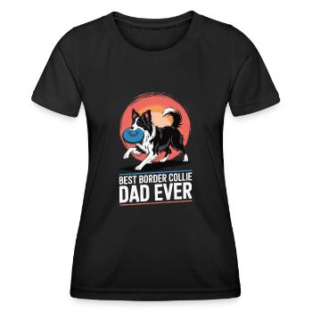 Border Collie Propriétaire de chien pour les amoureux des chiens - T-shirt sport Femme - noir - Devant - AI Model Female 172 light (172cm)