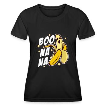 Boonana Halloween Bananen Design - Frauen Funktions-T-Shirt - Schwarz - Vorne - AI Model Female 172 light (172cm)