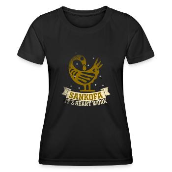 Sankofa Symbol Adinkra Ghana Black - Women's Functional T-Shirt - black - Front - AI Model Female 172 light (172cm)