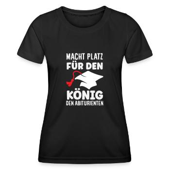 Place au roi, aux bacheliers - T-shirt sport Femme - noir - Devant - AI Model Female 172 light (172cm)