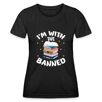 Je suis avec le interdit Design pour un lecteur de livre - T-shirt sport Femme - noir - Devant - AI Model Female 172 light (172cm)