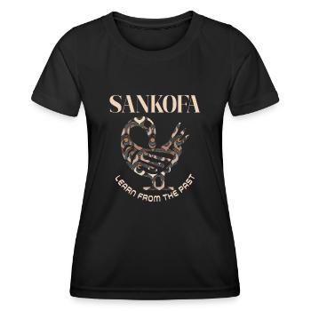 Sankofa Symbol Adinkra Ghana Black - Women's Functional T-Shirt - black - Front - AI Model Female 172 light (172cm)