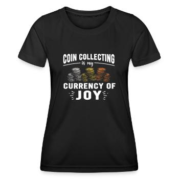 Numismatics Coin Collector Art - Women's Functional T-Shirt - black - Front - AI Model Female 172 light (172cm)