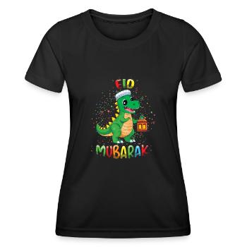 Célébration de la lanterne dinosaure de l’Aïd Moubarak - T-shirt sport Femme - noir - Devant - AI Model Female 172 light (172cm)