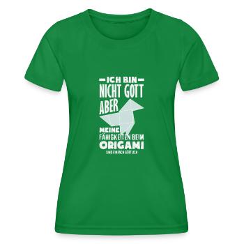 Origami Fähigkeiten Einfach Göttlich - Frauen Funktions-T-Shirt - Kelly Green - Vorne - AI Model Female 172 dark (172cm)